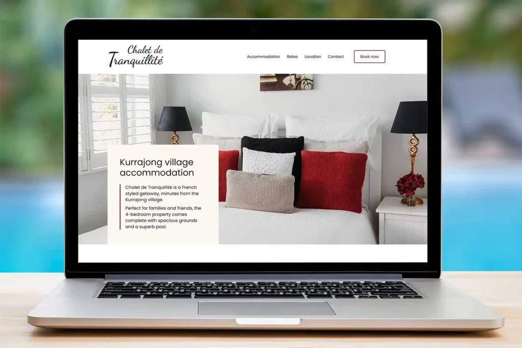 WordPress website - Chalet de Tranquillite - Rapid Websites