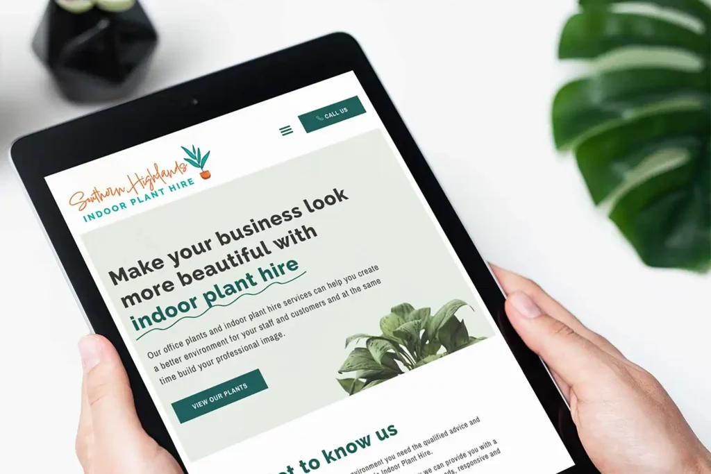 WordPress website - Southern Highlands Indoor Plant Hire - Rapid Websites