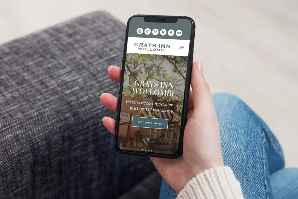WordPress website - Grays Inn Wollombi - Hunter Valley accommodation - Rapid Websites