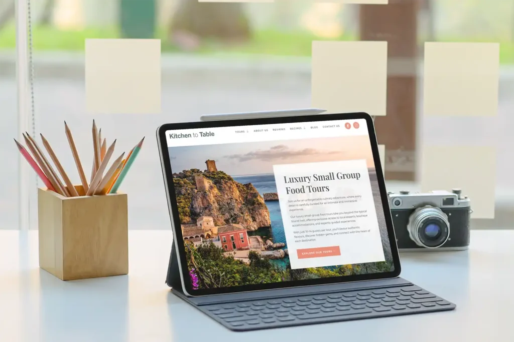 WordPress website - Kitchen to Table - Luxury Small Group Food Tours - Rapid Websites