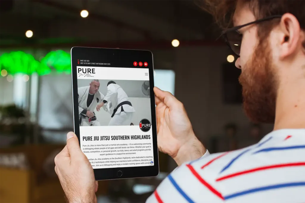 WordPress website - Pure Jiu Jitsu Southern Highlands - Rapid Websites