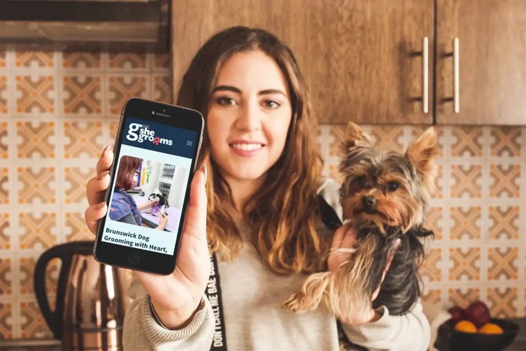 WordPress website - She Grooms - Melbourne dog groomer - Rapid Websites